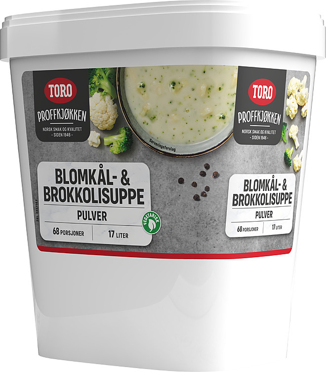 Blomkål og broccolisuppepulver 15l  1kg