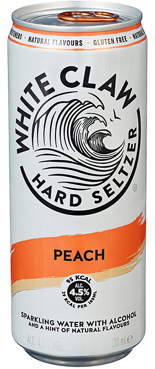 White claw hard seltzer peach  4,5%   12x33cl