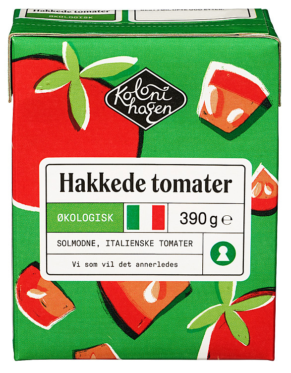 Tomater hakkede økol.   390g