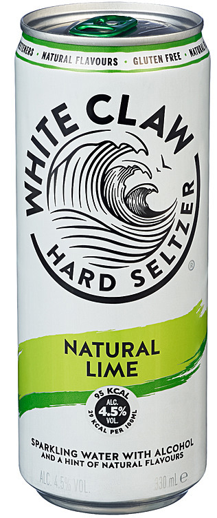 White claw hard seltzer lime   4,5%   12x33cl