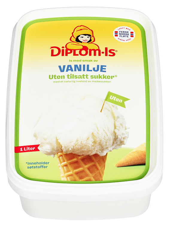 Vanilje uten tilsatt sukker  1l