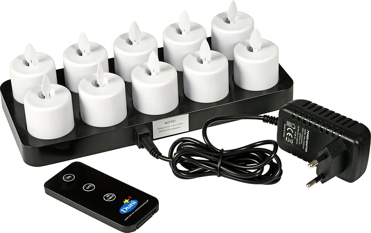 Movingflame led oppladbare lys    10stk