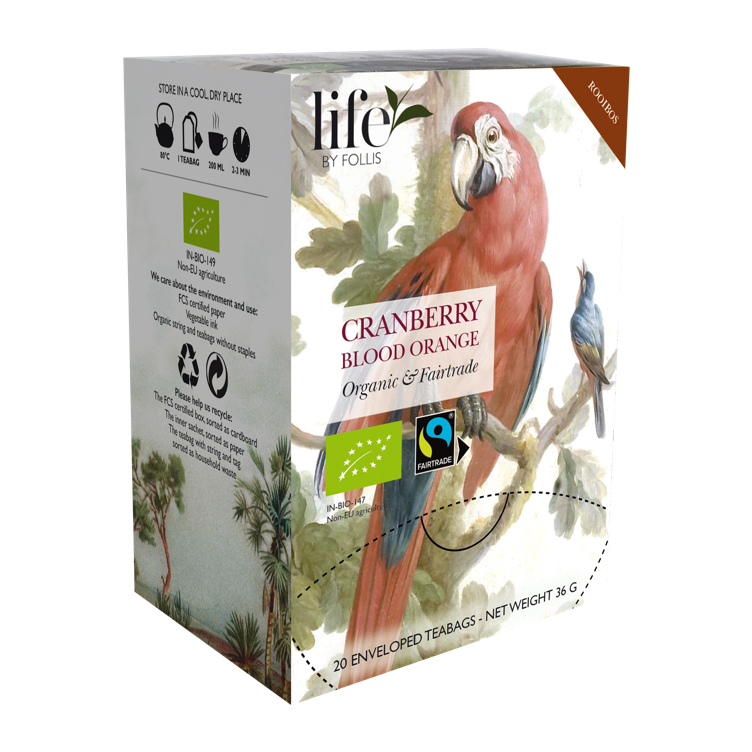 Cranberry blood orange te økologisk & fairtrade  20stk