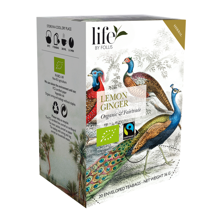 Lemon ginger tea økologisk & fairtrade  20stk