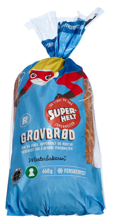 Grovbrød superhelt, fryst  660g