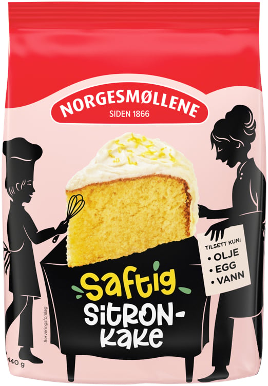 Saftig sitronkake  440g