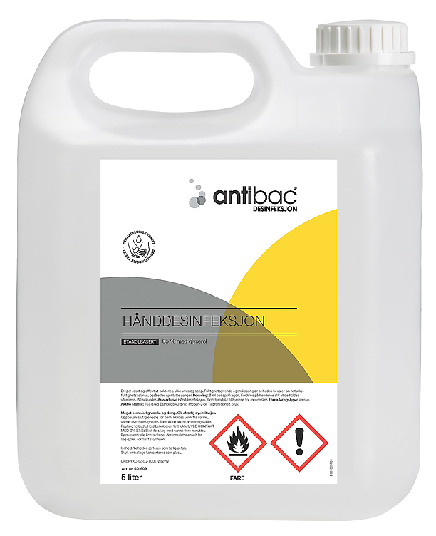 Antibac hånddesinfeksjon 85%  5l